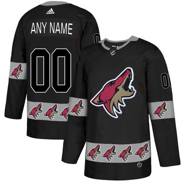 Customized Men's Arizona Coyotes Black Team Logos Fashion Adidas Jersey,We sell and wholesale Customized Men's Arizona Coyotes Black Team Logos Fashion Adidas Jersey on line form chian!
